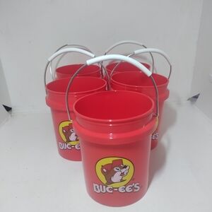 Buc-ee's Red Kids Toy Buckets Set